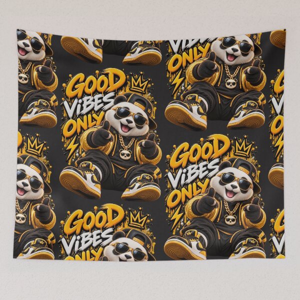 Item preview, Good Vibes Only – 3D Hip Hop Panda Streetwear designed and sold by Zaim4Fashion.