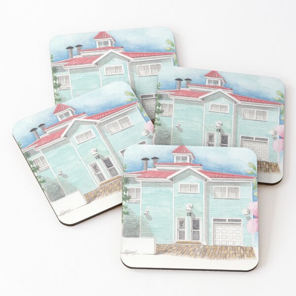 Item preview, Beautiful wooden house with tree and hibiscus flowers designed and sold by A Sweet  Fragrance Art.