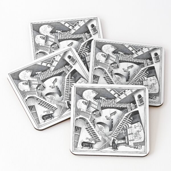 Item preview, Schrödinger's Cats Escher Illusion Art designed and sold by Sybille-Yates.