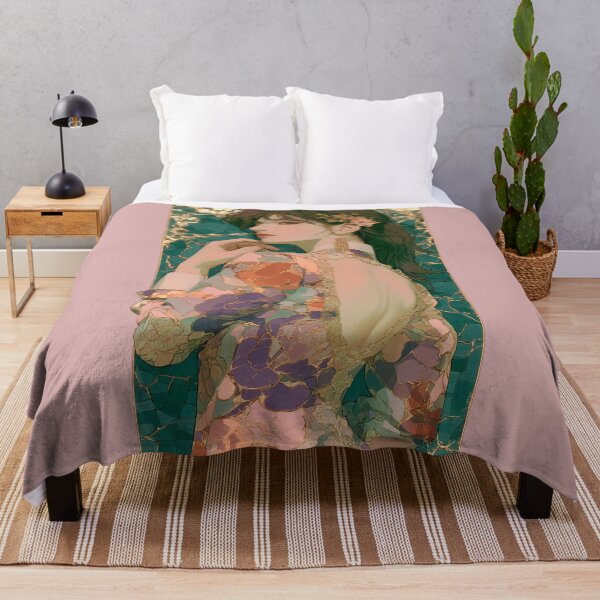 Item preview, Elegant Floral Woman with Gold Textures designed and sold by colorful-white.