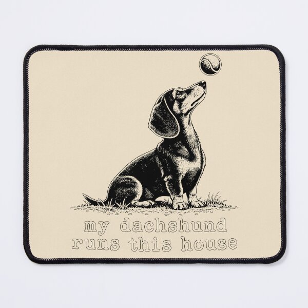 Item preview, My Dachshund runs this house - Watching Ball Vintage Engraving Pet Owner Humor  designed and sold by AmiGraph.