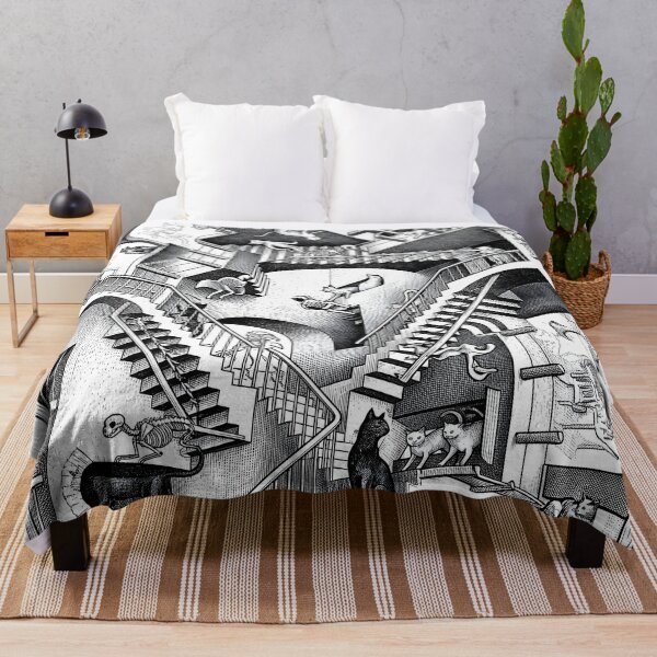 Item preview, Schrödinger's Cats Escher Illusion Art designed and sold by Sybille-Yates.