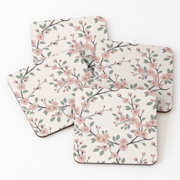 Item preview, Japanese Sakura Blossom Pattern – Minimalist Kimono Floral Design designed and sold by Tamas Das.