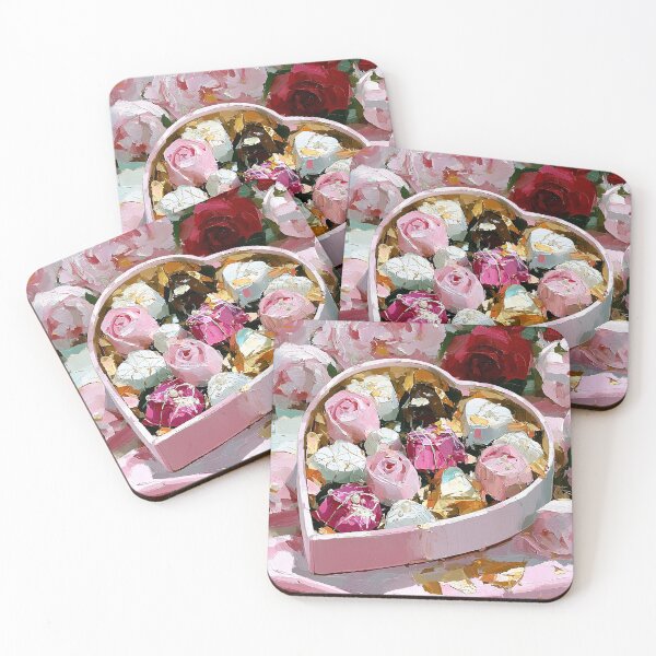 Item preview, Valentine Heart Chocolate Box Impasto Oil Painting designed and sold by colorful-white.