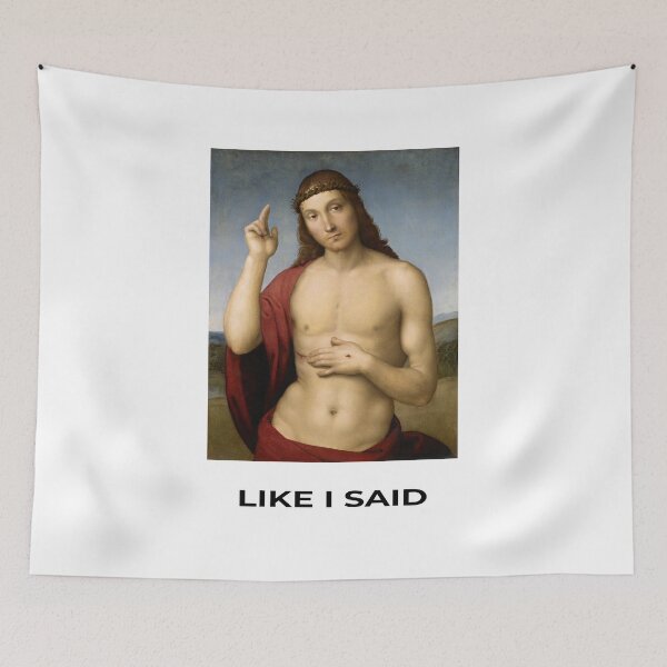 Item preview, Christ Blessing by Raphael - Like I Said Funny Renaissance Art designed and sold by lijoy.