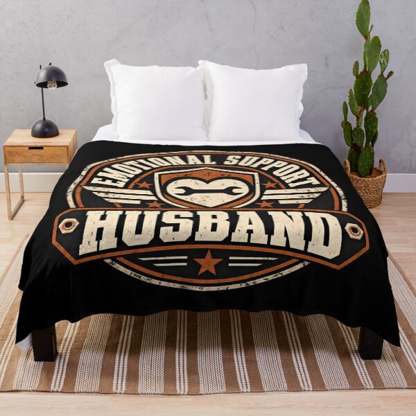 Item preview, Emotional Support Husband Funny Marriage Humor Spouse Vintage Shield designed and sold by Photo-Sphere101.
