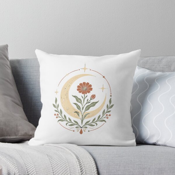 Item preview, Mystic Luna Floral Line Art - Celestial Botanical Moon Boho Design designed and sold by FreakishYou.