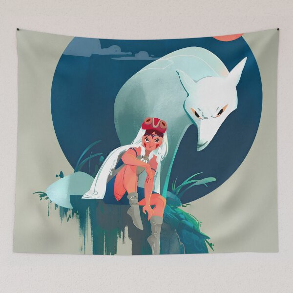 Item preview, Cute art girl [[themomonokes]] go -%[ghiblis]%- wolf aways  designed and sold by Hydraart13.