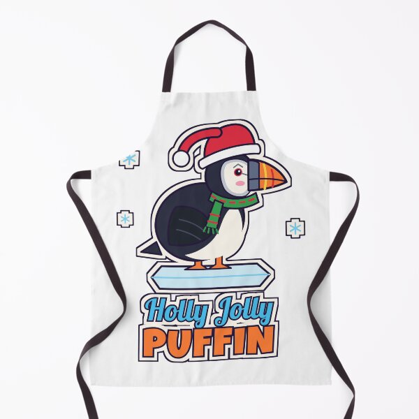 Item preview, Holly Jolly Puffin Cute Christmas Puffin Bird Santa Hat Scarf designed and sold by Laminou91.