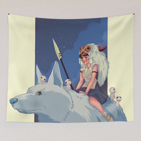 Item preview, scary art girl [[themomonokes]] go -%[ghiblis]%- flying aways wolf designed and sold by Hydraart13.
