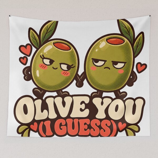 Item preview, Olive You I Guess - Funny Olive Love Pun designed and sold by CreatifStudios.