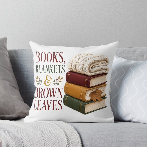 Item preview, Books Blankets & Brown Leaves Bookworm Aesthetic designed and sold by OliviaHayesArt.