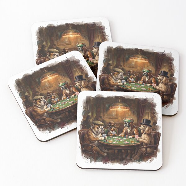 Item preview, Dogs Playing Poker Card Night designed and sold by Glamalt.
