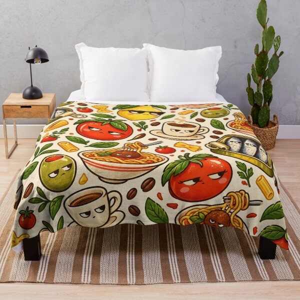 Item preview, Italian Summer Food Pattern - Grumpy Pantry designed and sold by CreatifStudios.