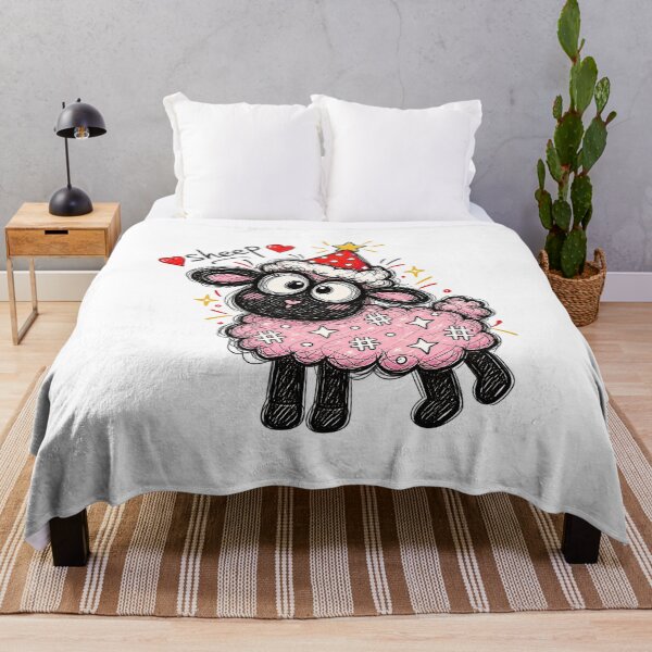Item preview, Cute Christmas Sheep, Pink Holiday Lamb Sublimation, Funny Festive Sheep designed and sold by DesignArtist.ia.