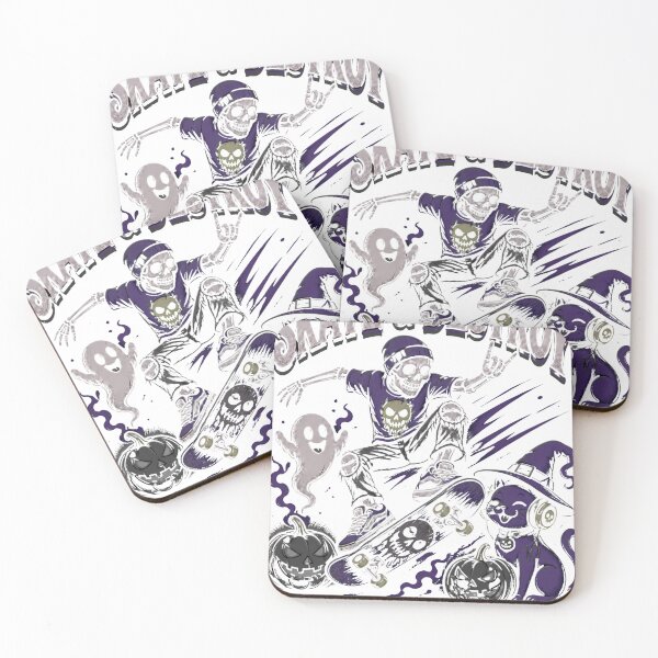 Item preview, Skate and Destroy Every Day is Halloween Skeleton Art    designed and sold by mariko24.