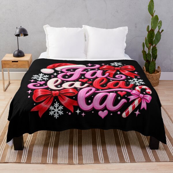 Item preview, Pink Red Fa La La Christmas Lettering designed and sold by Phil Ben.