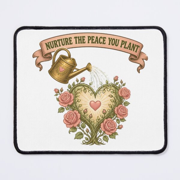 Item preview, Retro Heart Plant With Blooming Roses designed and sold by Artisan-Vault.