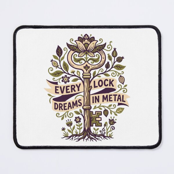 Item preview, Folk Art Key Decorated with Flowers and Roots Illustration designed and sold by SHOP-Corner.