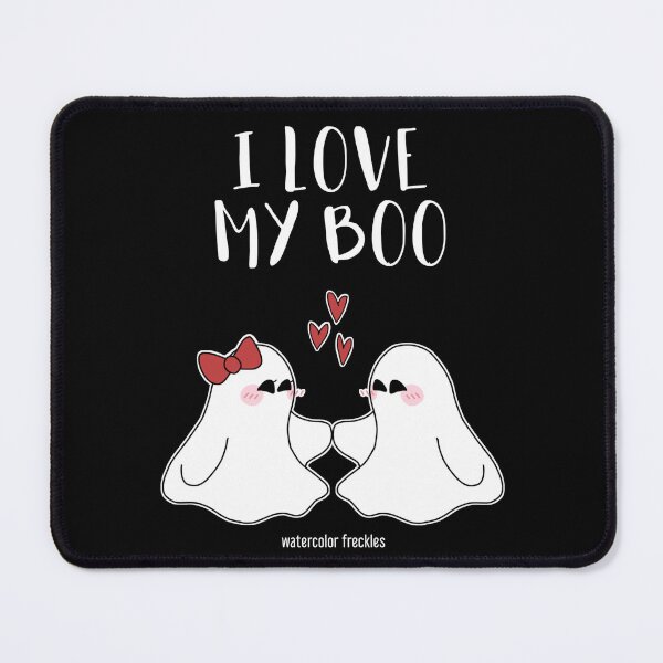 Item preview, I Love My Boo Ghost Couple Drawing - 1 Bow Version designed and sold by WCFreckles.