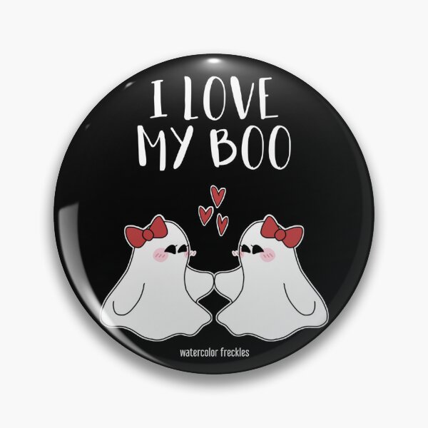Item preview, I Love My Boo Ghost Couple Drawing - 2 Bows Version designed and sold by WCFreckles.
