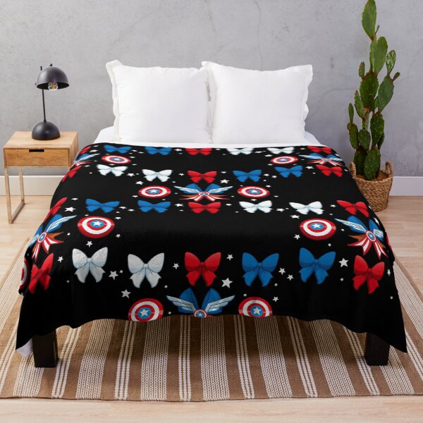 Item preview, Captain America Bows Americana Superhero Girl Style designed and sold by RDGNR.