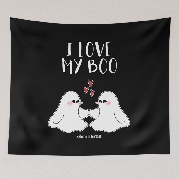 Item preview, I Love My Boo Ghost Couple Drawing - Version 1 designed and sold by WCFreckles.