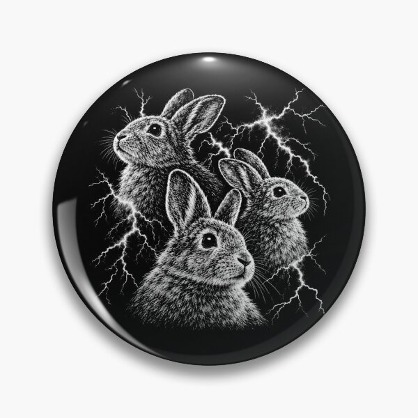 Item preview, Lightning Rabbits in Monochrome designed and sold by SassCity.
