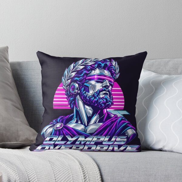 Item preview, Olympus Overdrive Neon Synthwave Cyborg Greek God designed and sold by Lolik Designs.