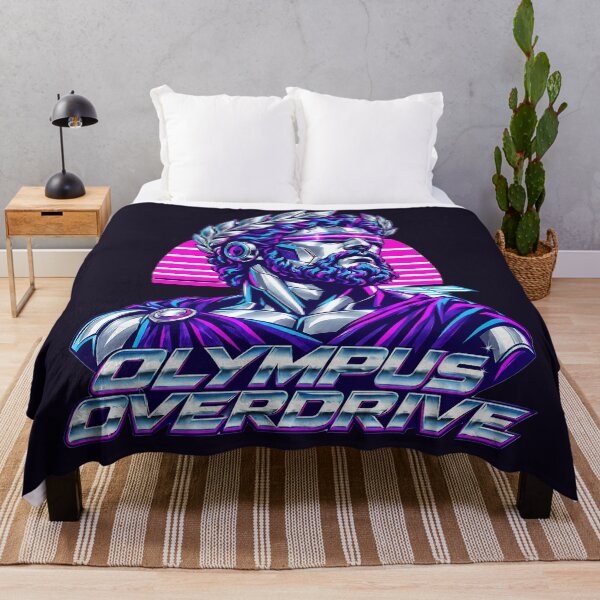 Item preview, Olympus Overdrive Neon Synthwave Cyborg Greek God designed and sold by Lolik Designs.