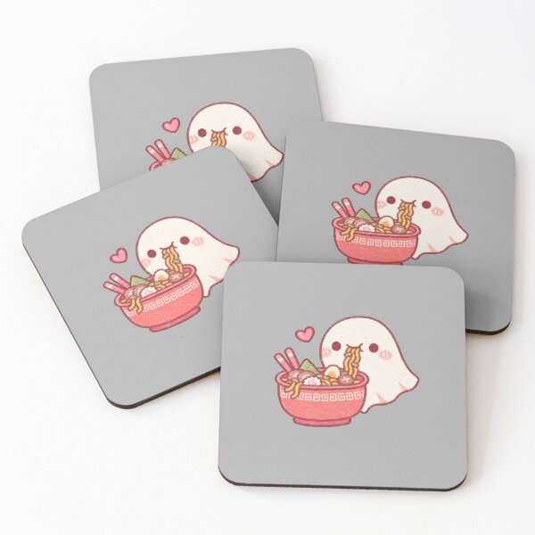 Item preview, Cute Ghost Eating Ramen Kawaii Anime Noodle Bowl designed and sold by nostalgiawatchr.