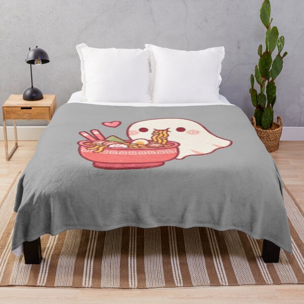 Item preview, Cute Ghost Eating Ramen Kawaii Anime Noodle Bowl designed and sold by nostalgiawatchr.