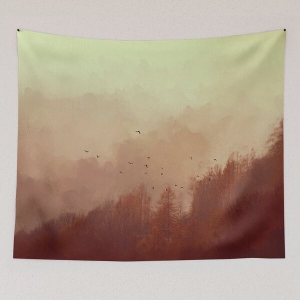 Item preview, Picturesque Mountain Forest at Sunrise designed and sold by Dyrk Wyst Redbubble Shop.