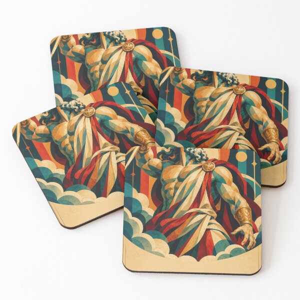Item preview, Zeus Art Deco Mythology Poster designed and sold by ForeverPrintsOK.
