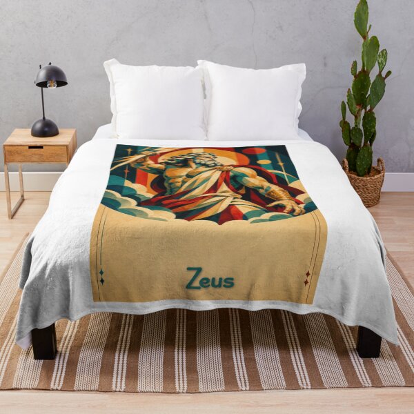 Item preview, Zeus Art Deco Mythology Poster designed and sold by ForeverPrintsOK.