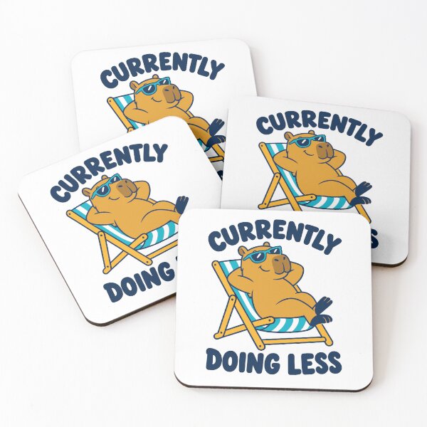 Item preview, Currently Doing Less Capybara Relaxing In Sunglasses designed and sold by yoddel.