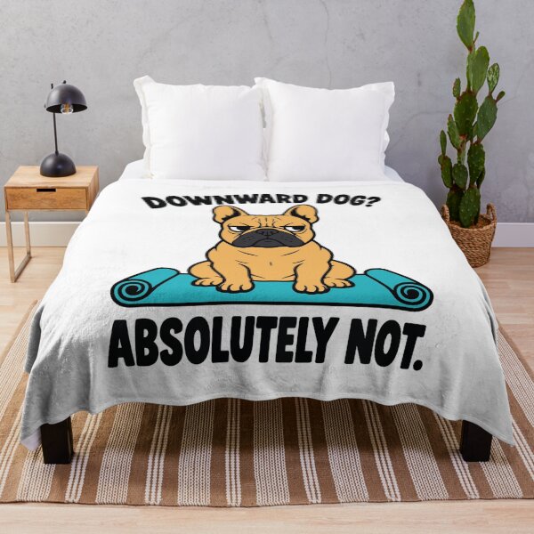 Item preview, Downward Dog Absolutely Not French Bulldog Yoga Humor designed and sold by yoddel.