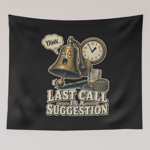 Item preview, Last Call Is A Suggestion Shirt, Funny Bartender T-Shirt, Bar Closing Humor Tee, Bartender Gift Shirt, Vintage Bar Bell Graphic designed and sold by TshirtsLabs.