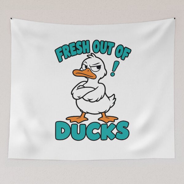 Item preview, Fresh Out Of Ducks Funny Duck Pun Cartoon designed and sold by yoddel.