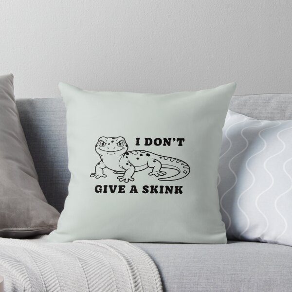 Item preview, I Don't Give A Skink | Funny Grumpy Lizard Pun designed and sold by Petal & Pith Makery.