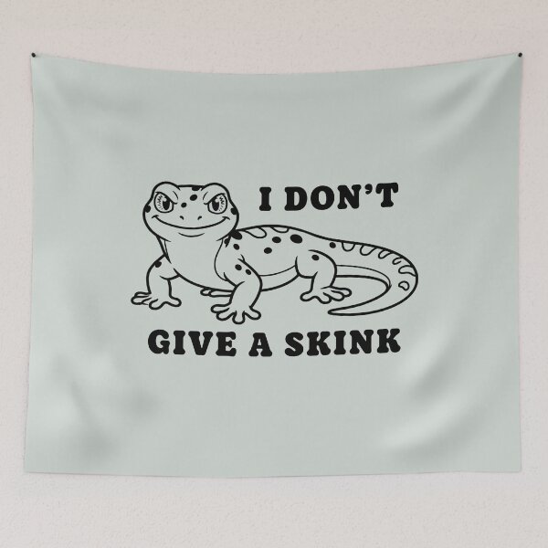 Item preview, I Don't Give A Skink | Funny Grumpy Lizard Pun designed and sold by Petal & Pith Makery.