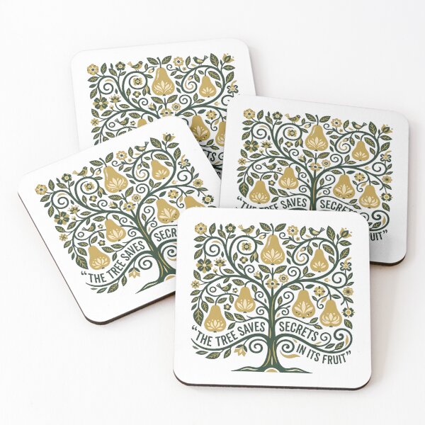Item preview, Folk Art Pear Tree with Birds and Foliage Illustration designed and sold by SHOP-Corner.