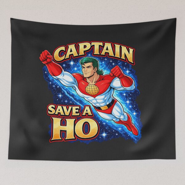 Item preview, Captain Save A Ho Retro 90s Comic Superhero Parody designed and sold by Designart68.