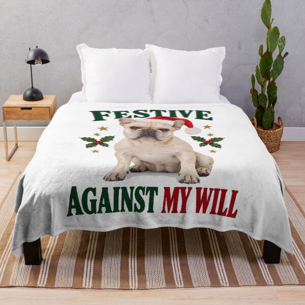 Item preview, Festive Against My Will French Bulldog Christmas Humor designed and sold by yoddel.