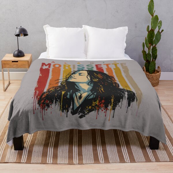 Item preview, Alanis-Morissette-Pop-Art-Portrait-Retro-Stripes designed and sold by EddyBikicv.