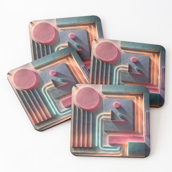 Item preview, Neon Brutalism: Pastel Geometry in Light designed and sold by ObjectTheory.