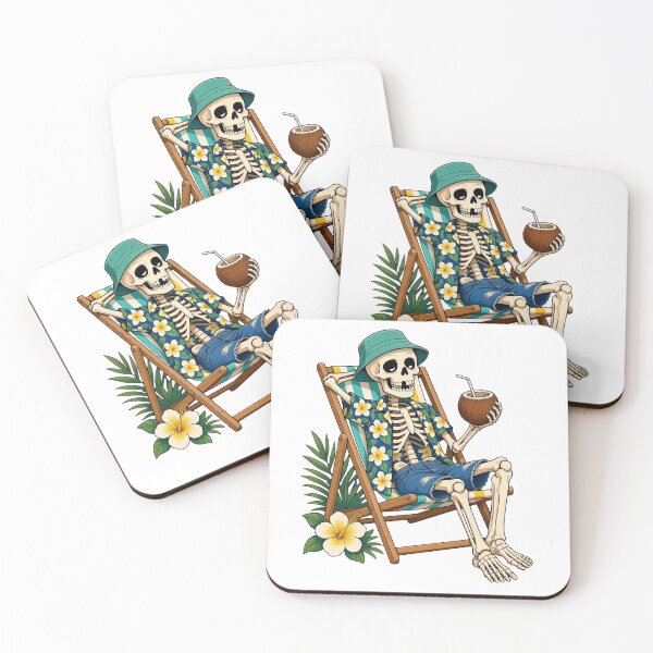Item preview, Marrow of the Rogue Bones: Laid-Back Beach Skeleton, Tropical Bone Crew by Rogues Wares designed and sold by Rogues Wares.