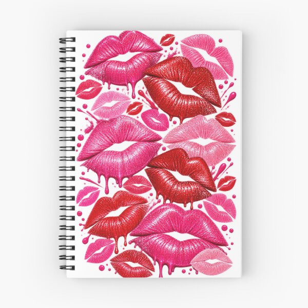 Item preview, Pink Lipstick Kisses – Red Lips Pop Art Pattern designed and sold by Zaim4Fashion.