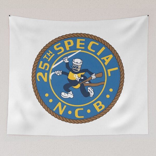 Item preview, US Navy 25th Special Naval Construction Battalion (Seabee) Insignia Patch designed and sold by CharlieDesings.