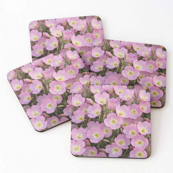 Item preview, Pink Evening Primrose Across the Canvas — Soft Pink Cups designed and sold by Stevercortinas.